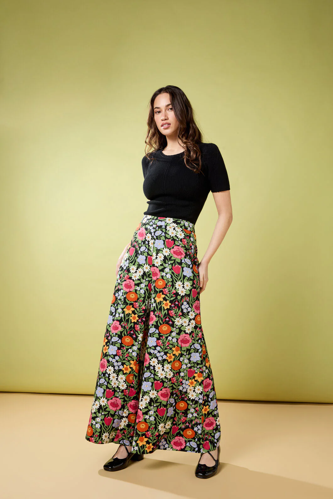 Floral Field Palazzo Pant - Image 3