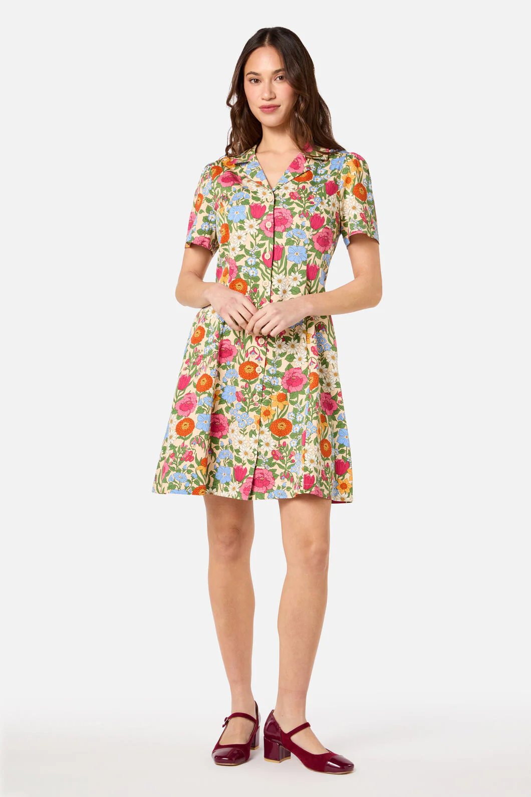 Floral Field Shirt Dress - Image 5