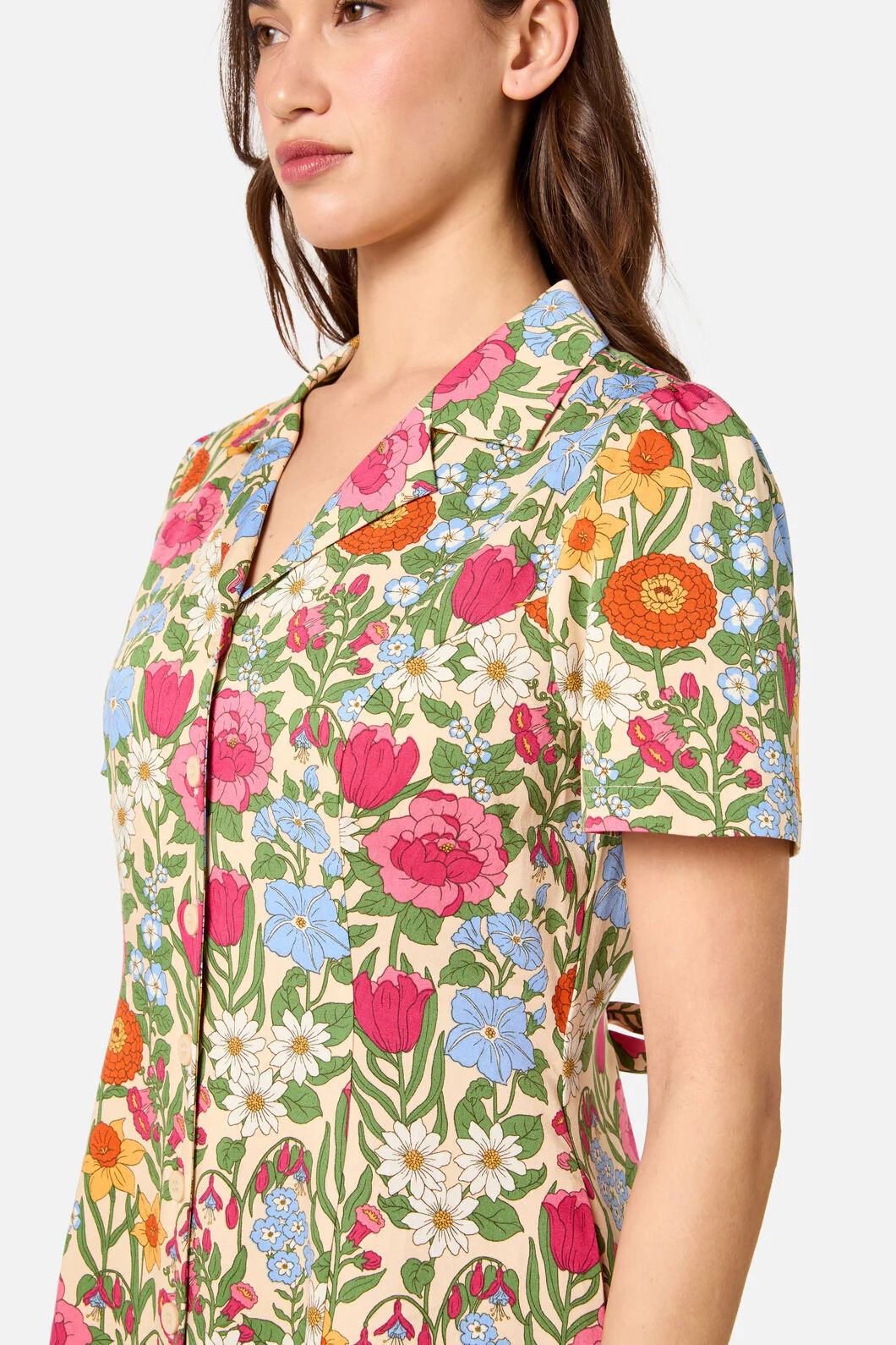 Floral Field Shirt Dress - Image 8