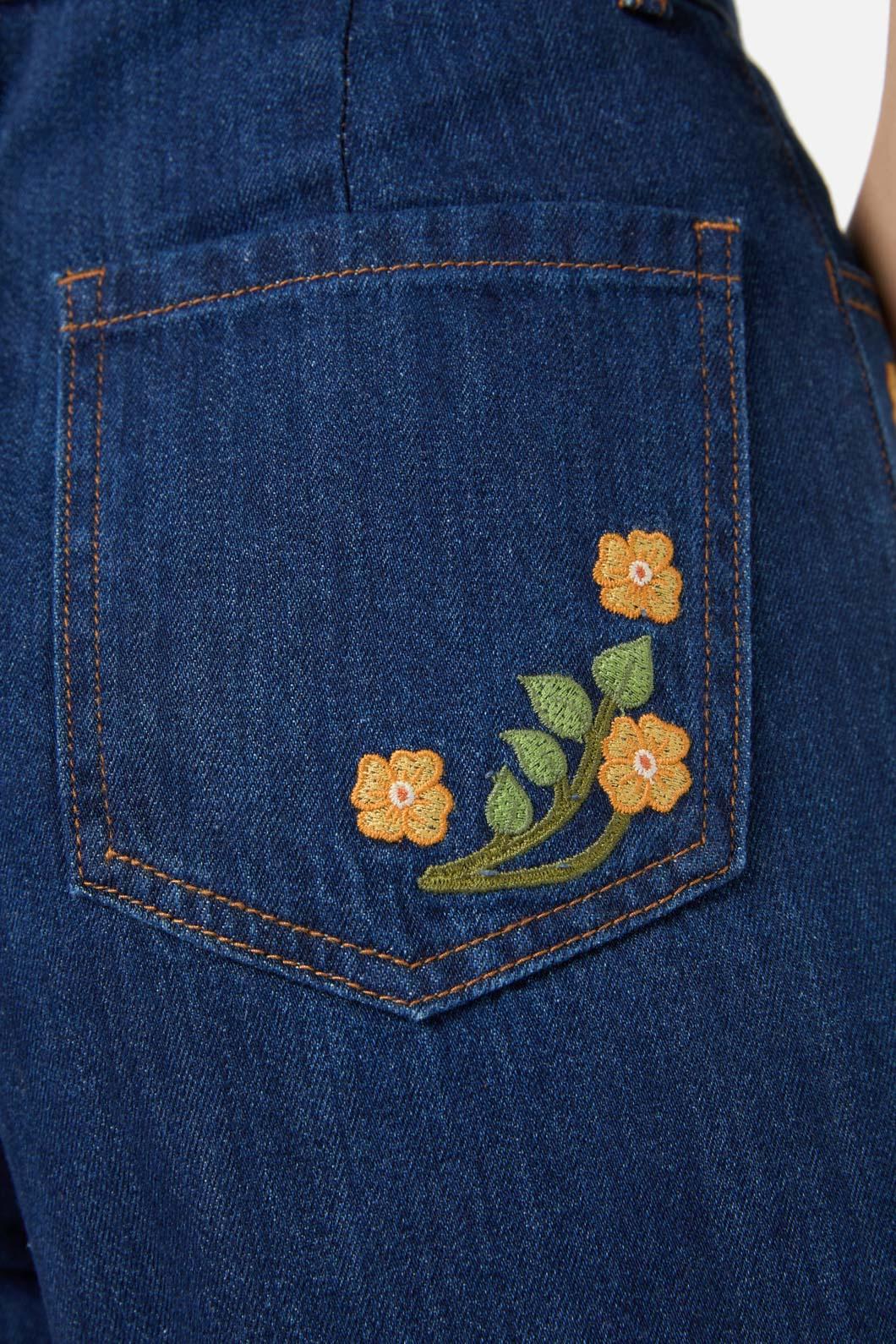 Flower Child Embroidered Jean - Image 10