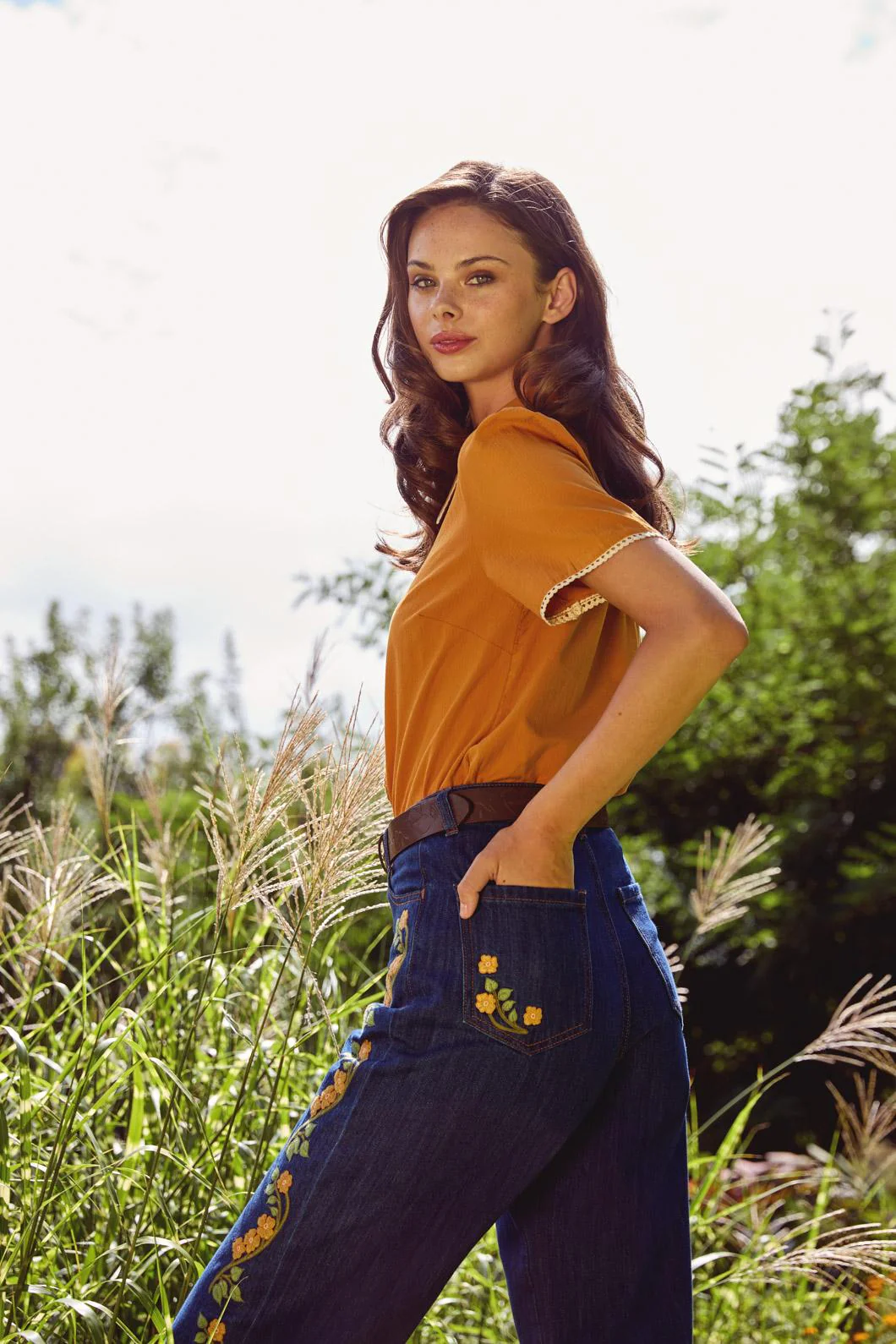 Flower Child Embroidered Jean - Image 8