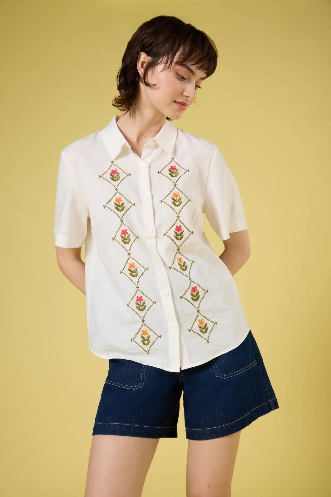 Flower Girl Embroidered Shirt - Image 3