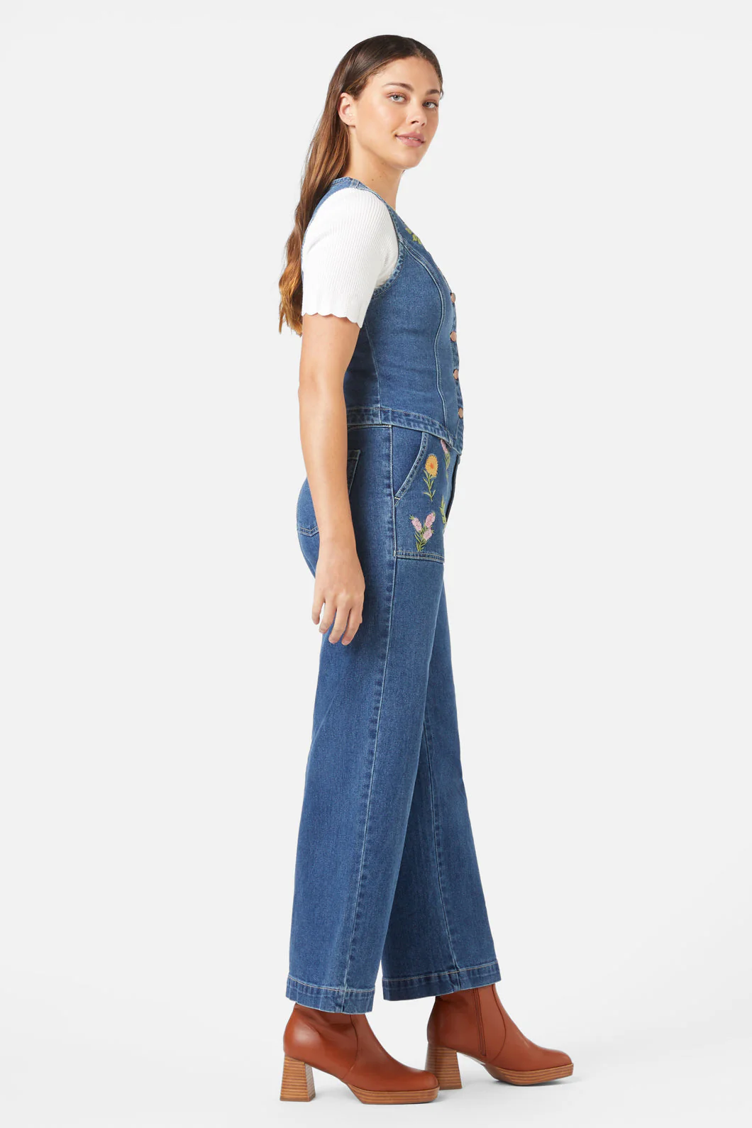 Flower Mix Emb Vest - Image 3