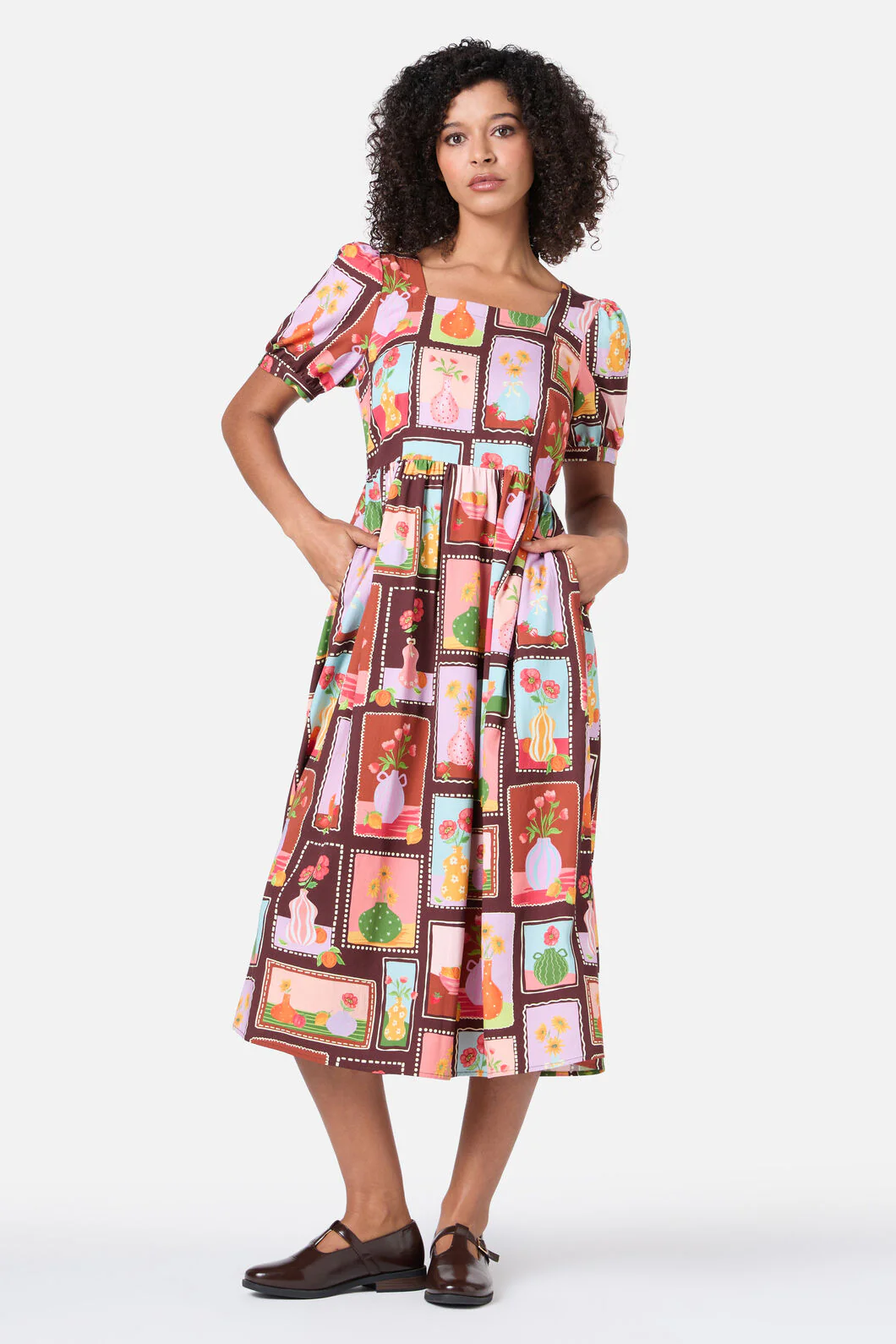 Flower Vases Midi Dress - Image 2