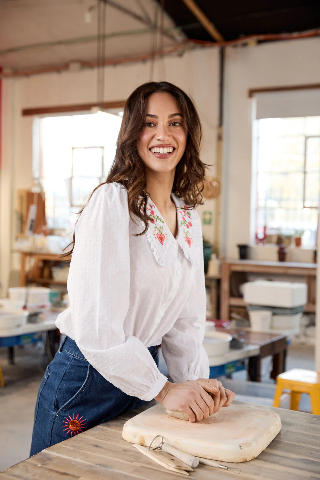 Folk Art Embroidered Blouse - Image 2