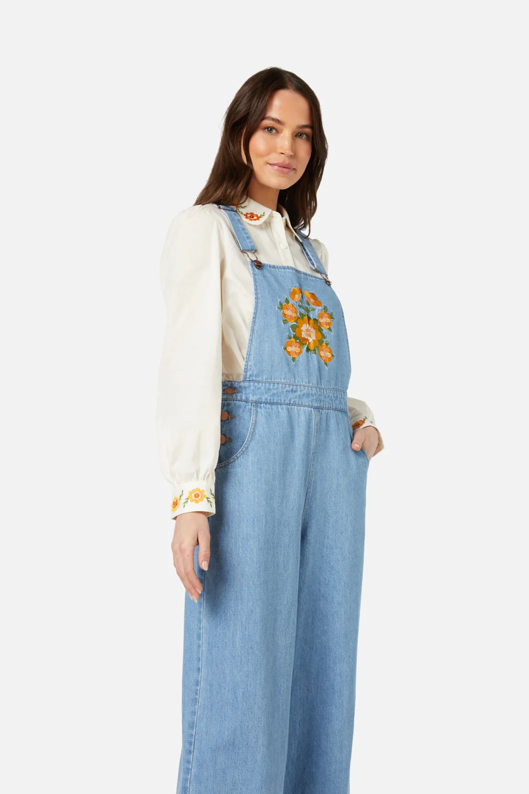 Folk Embroidered Overall - Image 3