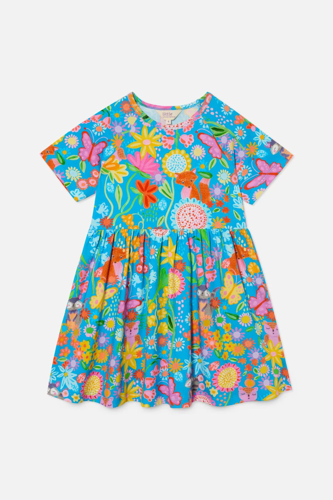 Folk Flower Kids Dress - Image 2