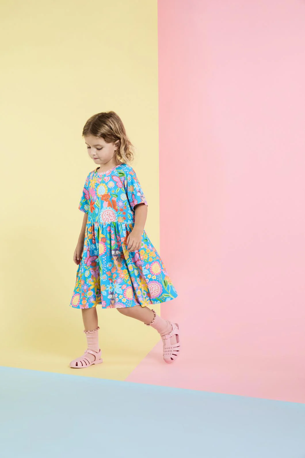 Folk Flower Kids Dress - Image 4