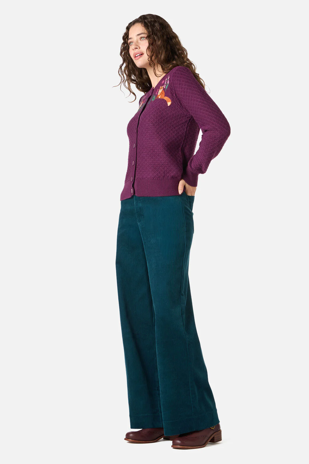 Fox Embroidered Cardigan - Image 3