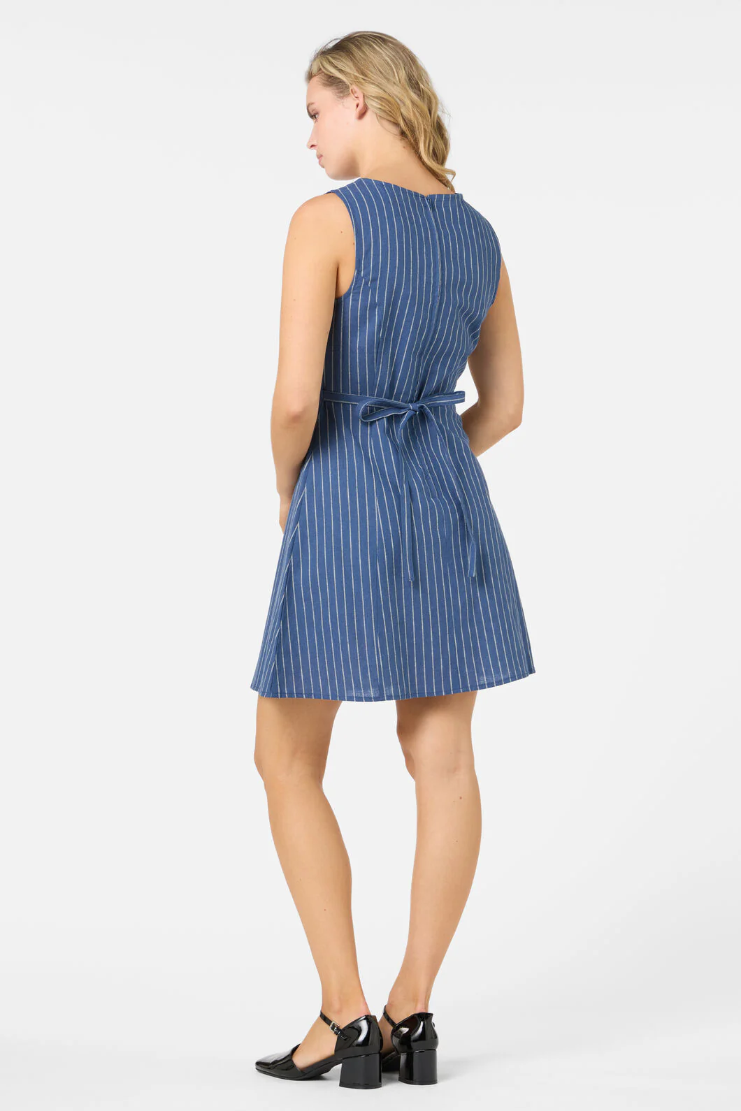 Frankie Pinstripe Shift Dress - Image 4