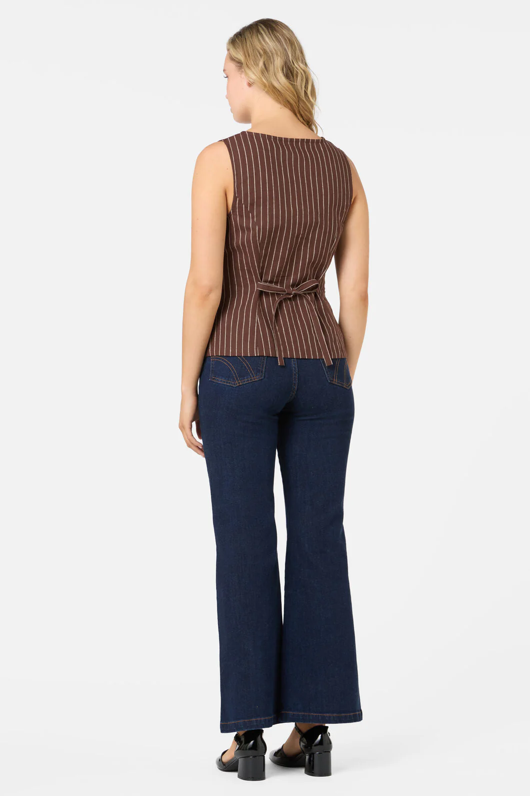 Frankie Pinstripe Vest Top - Image 13