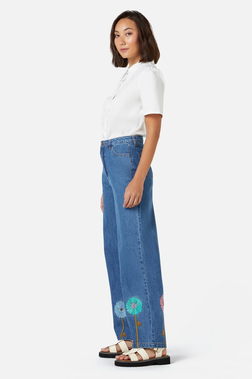 Fresh Blooms Emb Jean