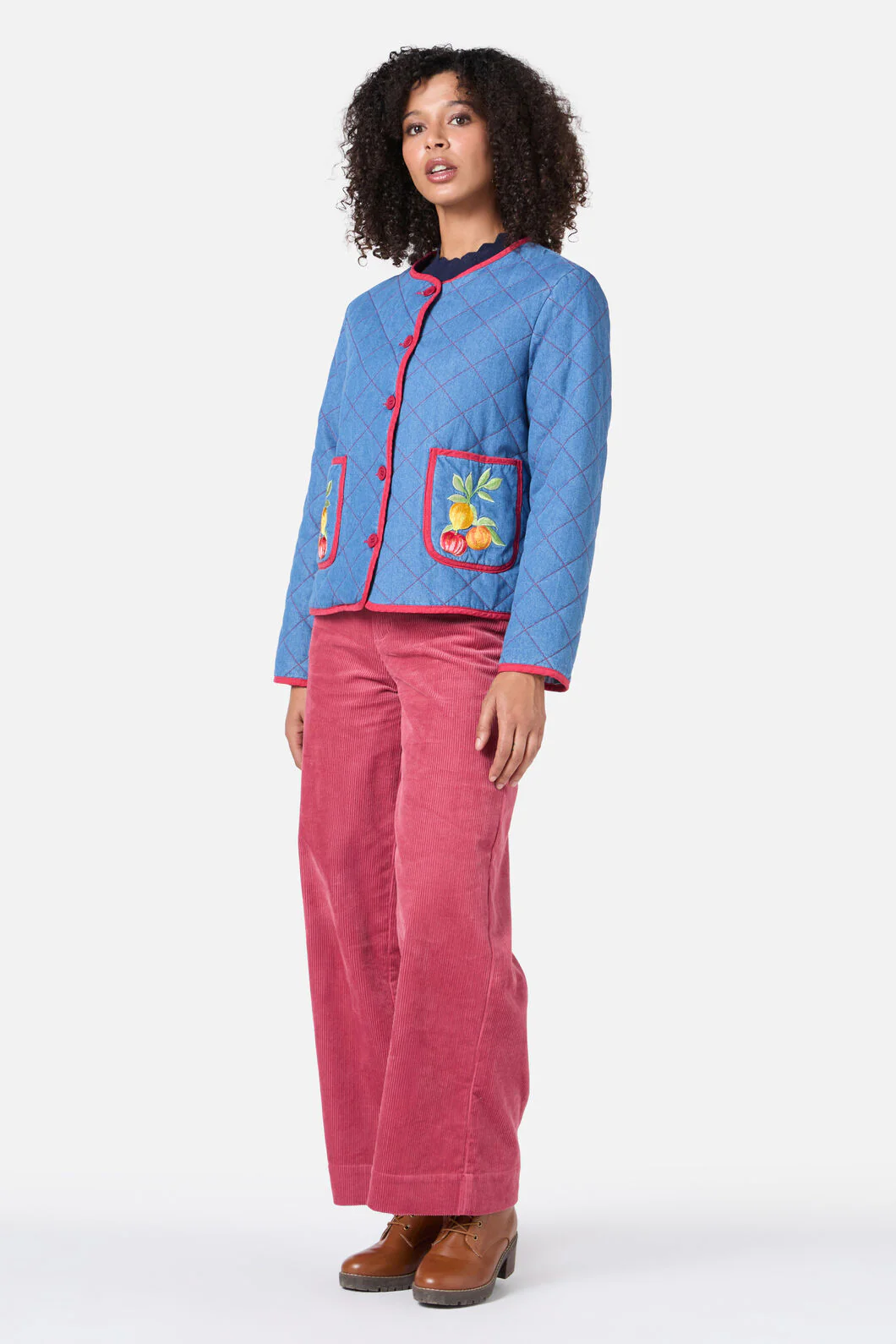 Fruit Emb Quilted Jacket - Image 4