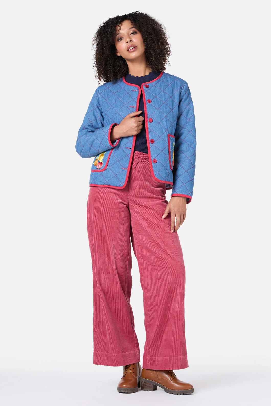 Fruit Emb Quilted Jacket - Image 5