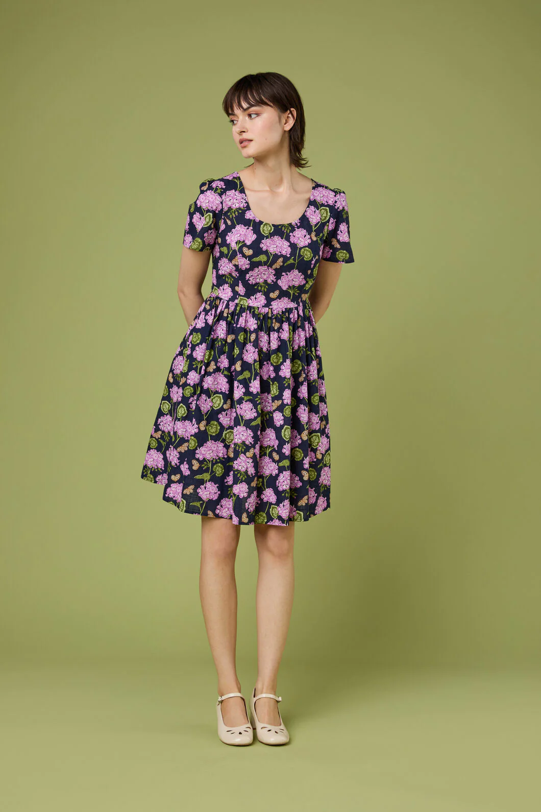 Geranium Flower Mini Dress - Image 2