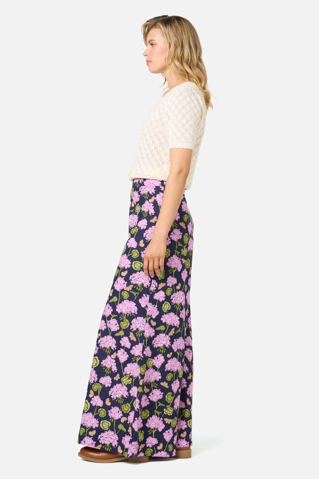 Geranium Flower Wide Leg Pant - Image 3