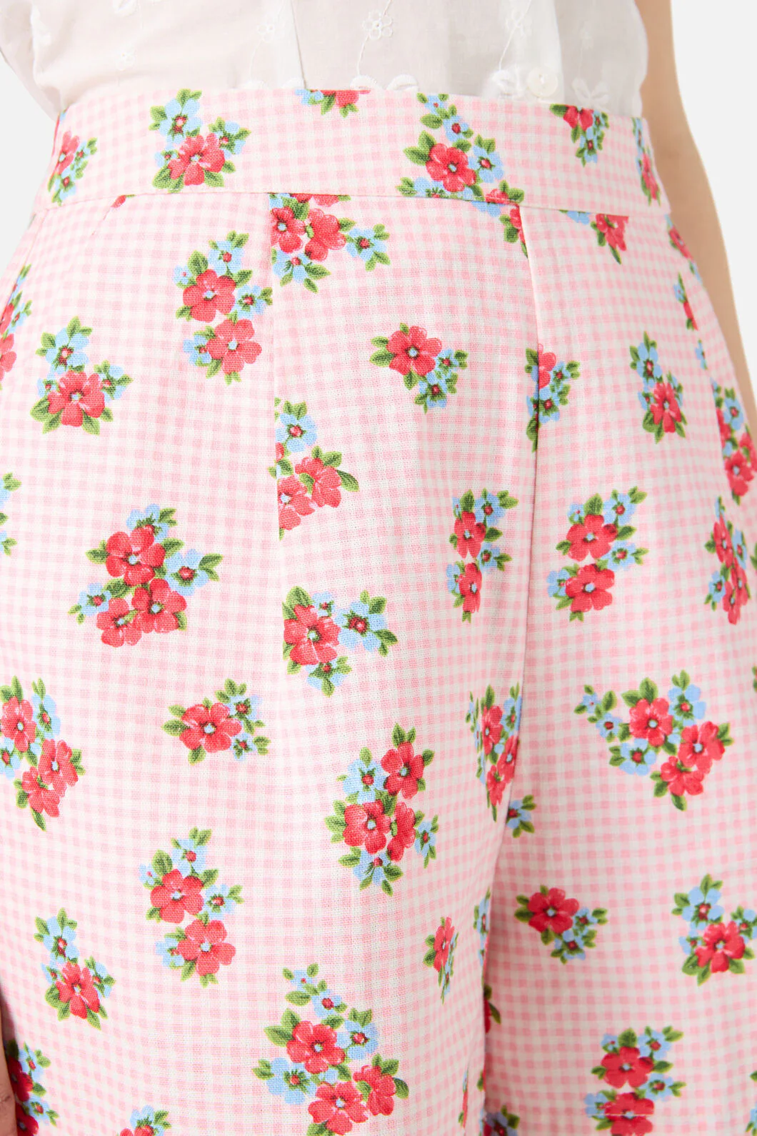 Gingham Floral Shorts - Image 5