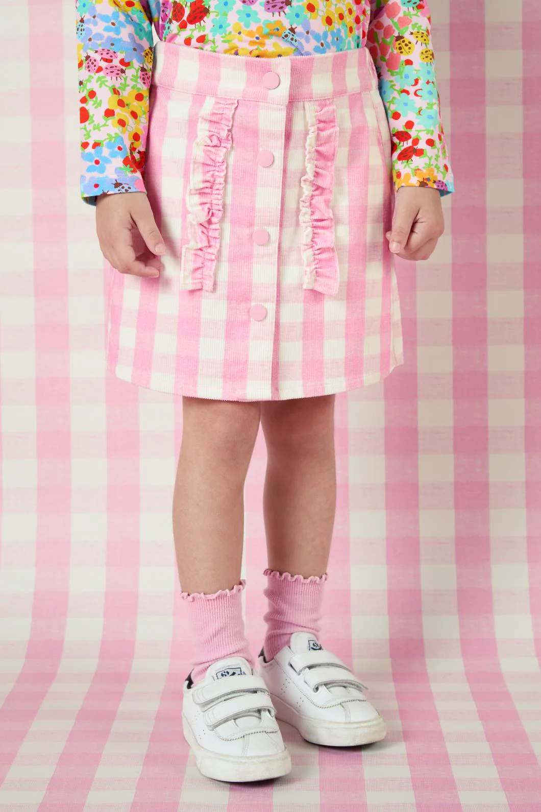 Gingham Kids Frill Skirt - Image 3