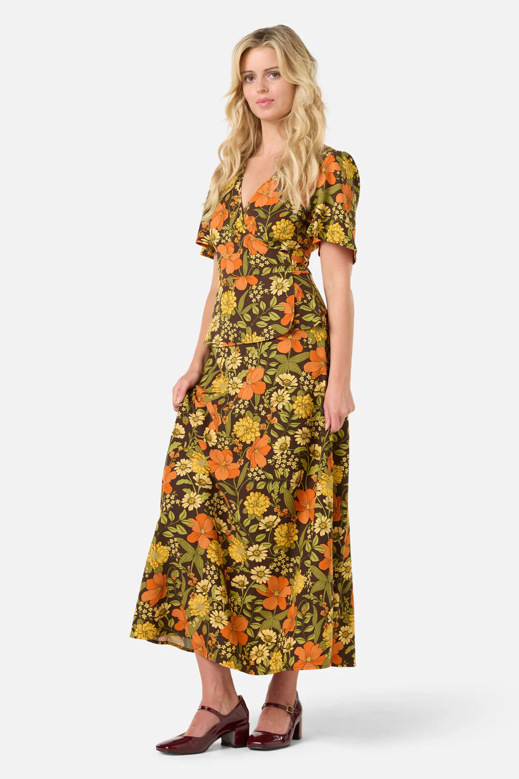 Gloria 70'S Floral Midi Skirt - Image 7