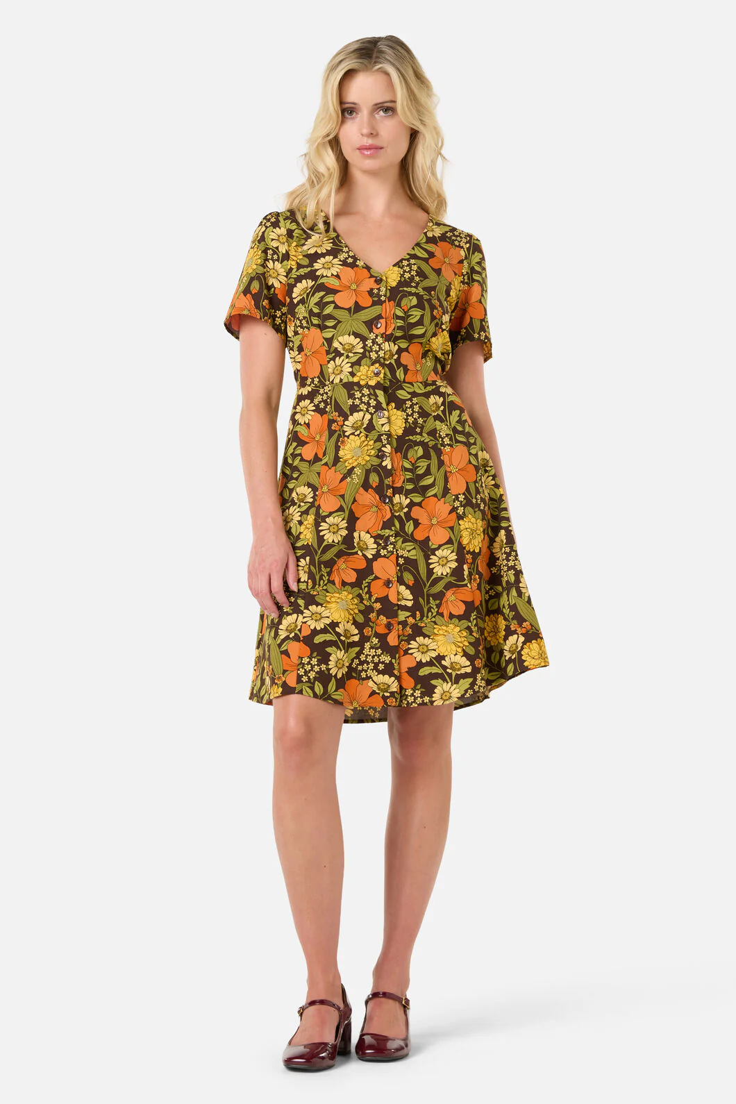 Gloria 70'S Floral Mini Dress - Image 2
