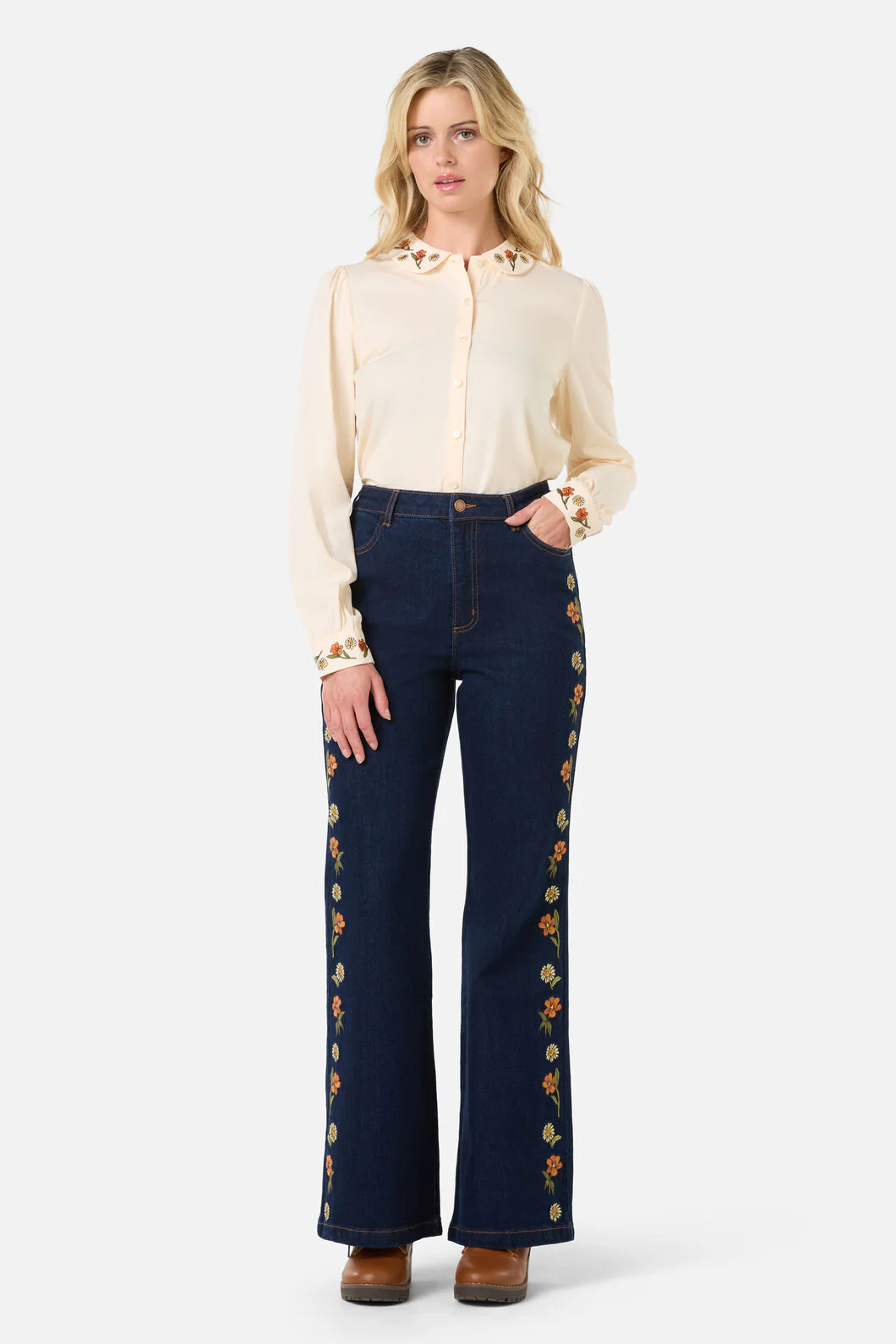 Gloria Embroidered Blouse - Image 3