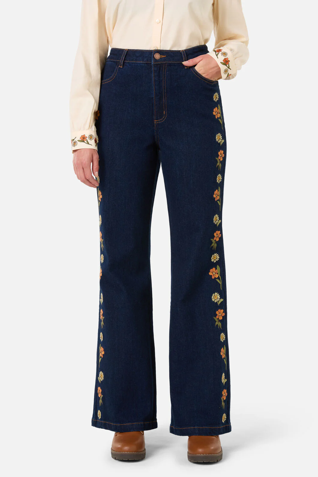 Gloria Embroidered Jean - Image 5