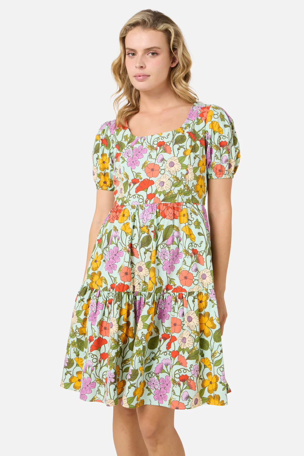 Grasshopper Floral Mini Dress - Image 4