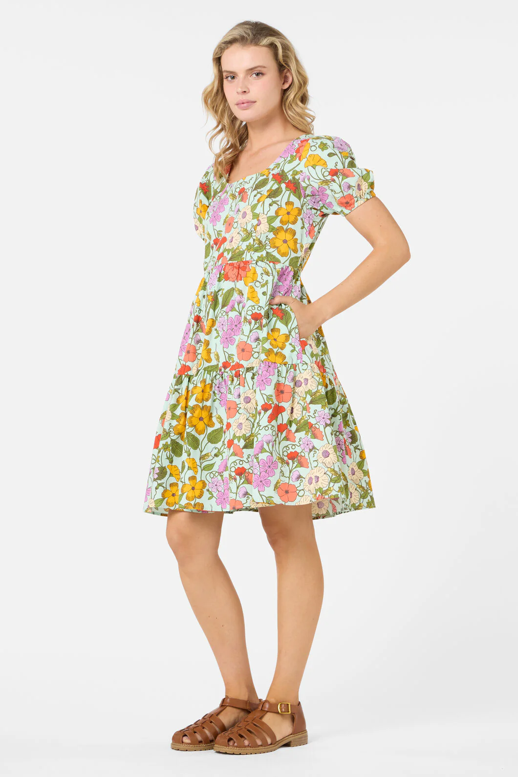 Grasshopper Floral Mini Dress - Image 6