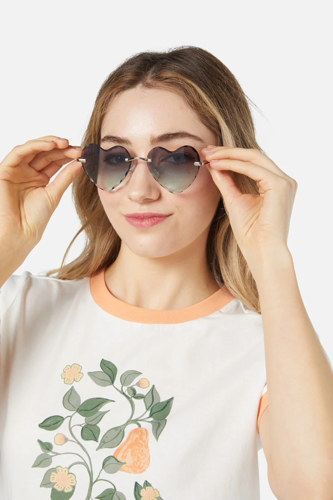 Green Fade Heart Sunglasses - Image 3