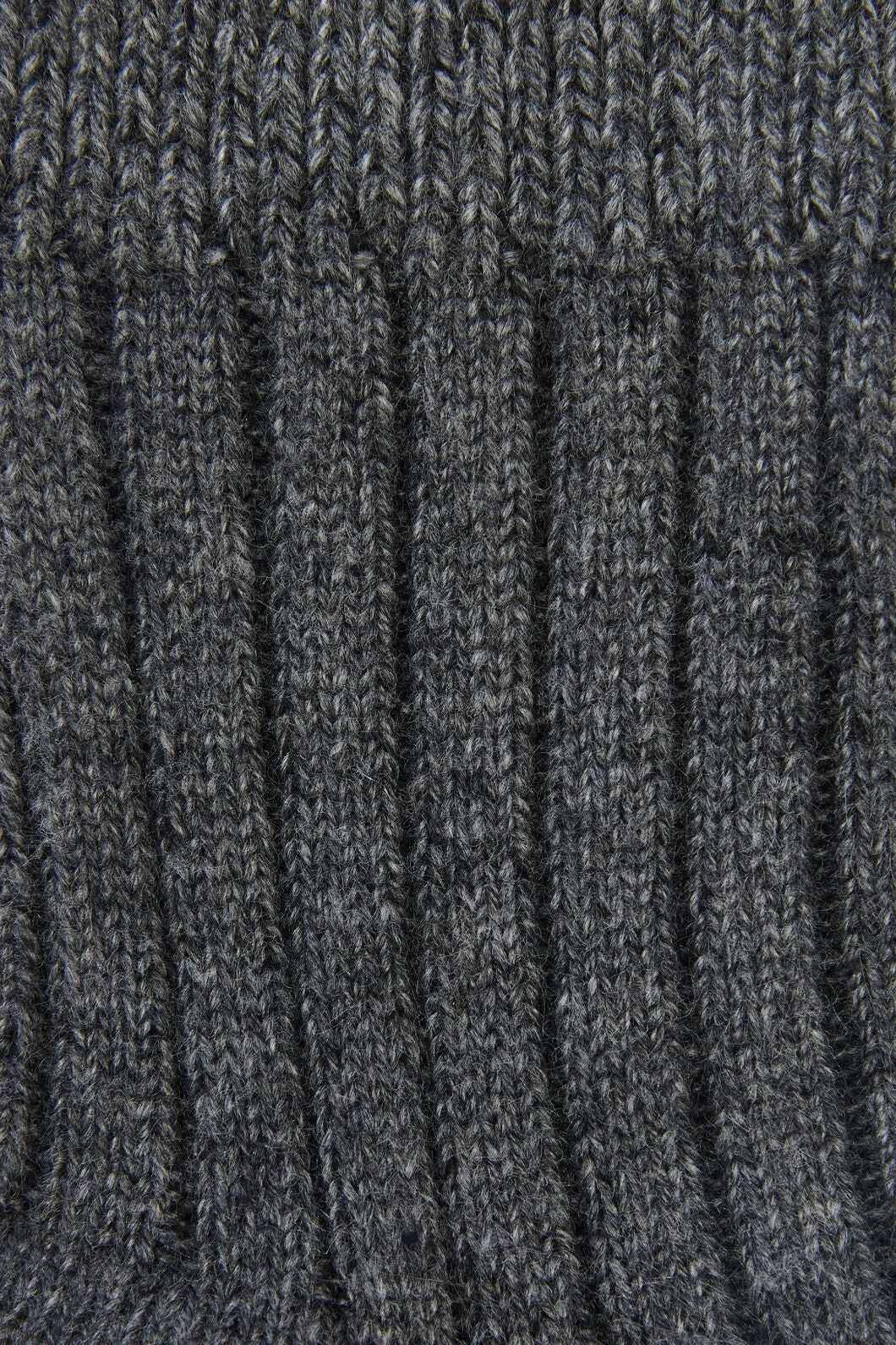 Grey Warm Wool Rib Socks - Image 2