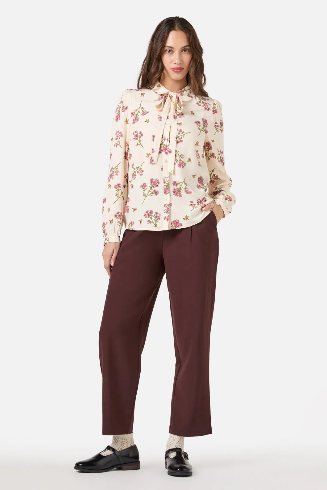 Hailey High Waisted Pleat Pant - Image 3