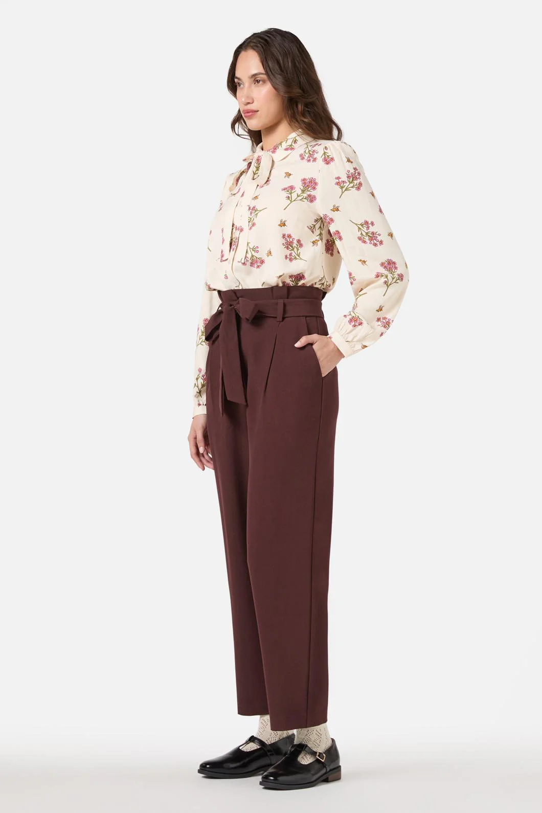 Hailey High Waisted Pleat Pant - Image 4