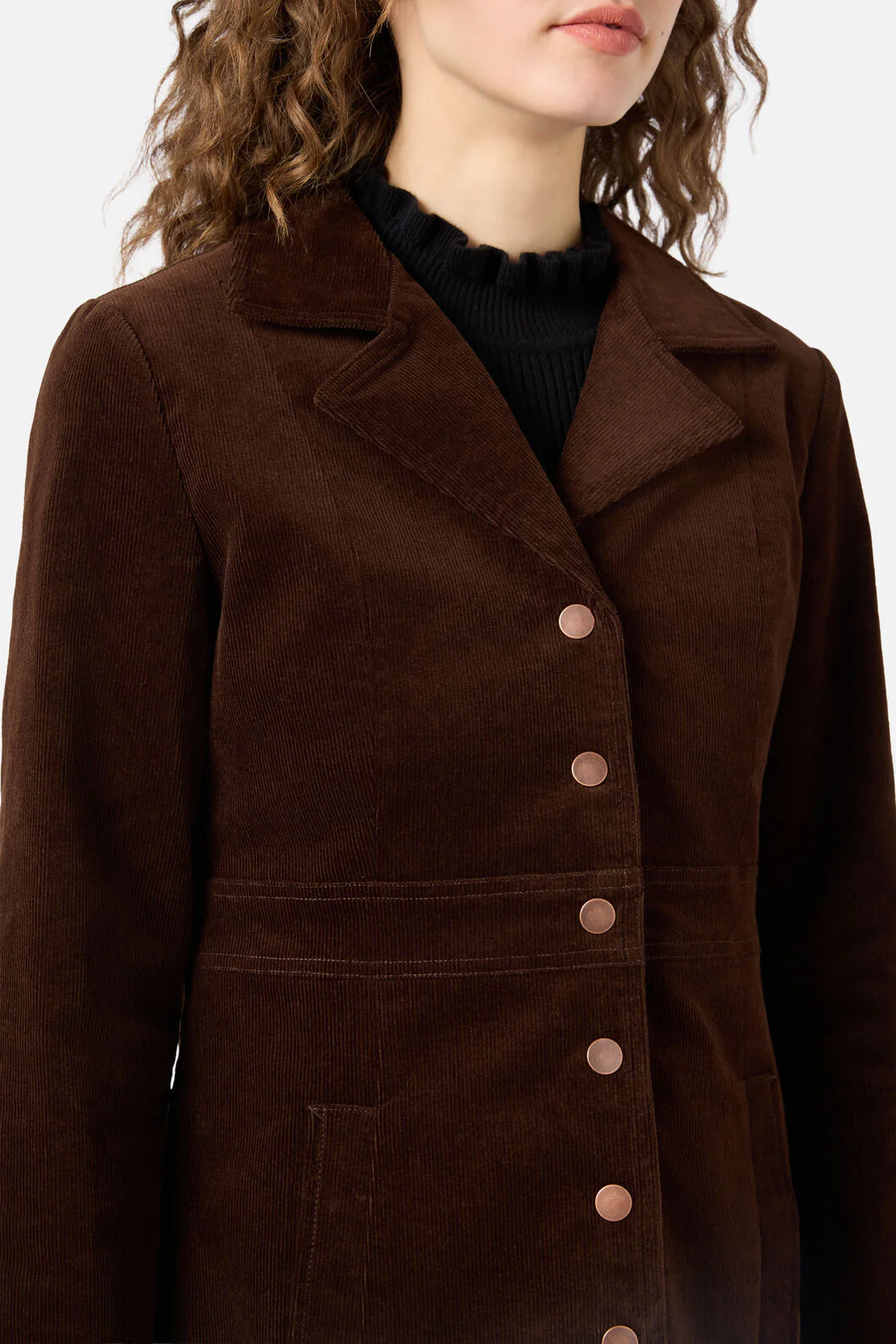 Hazel A-Line Long Cord Jacket - Image 10