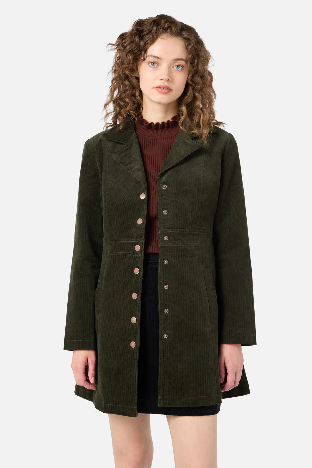Hazel A-Line Long Cord Jacket - Image 11