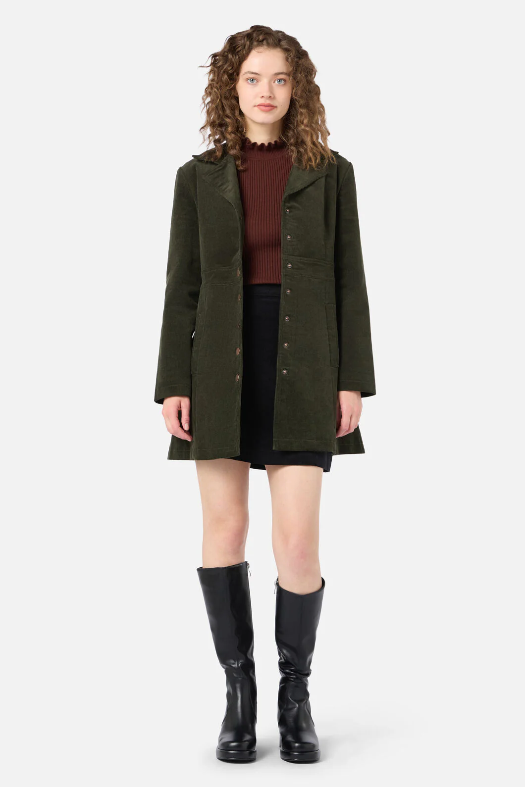 Hazel A-Line Long Cord Jacket - Image 12