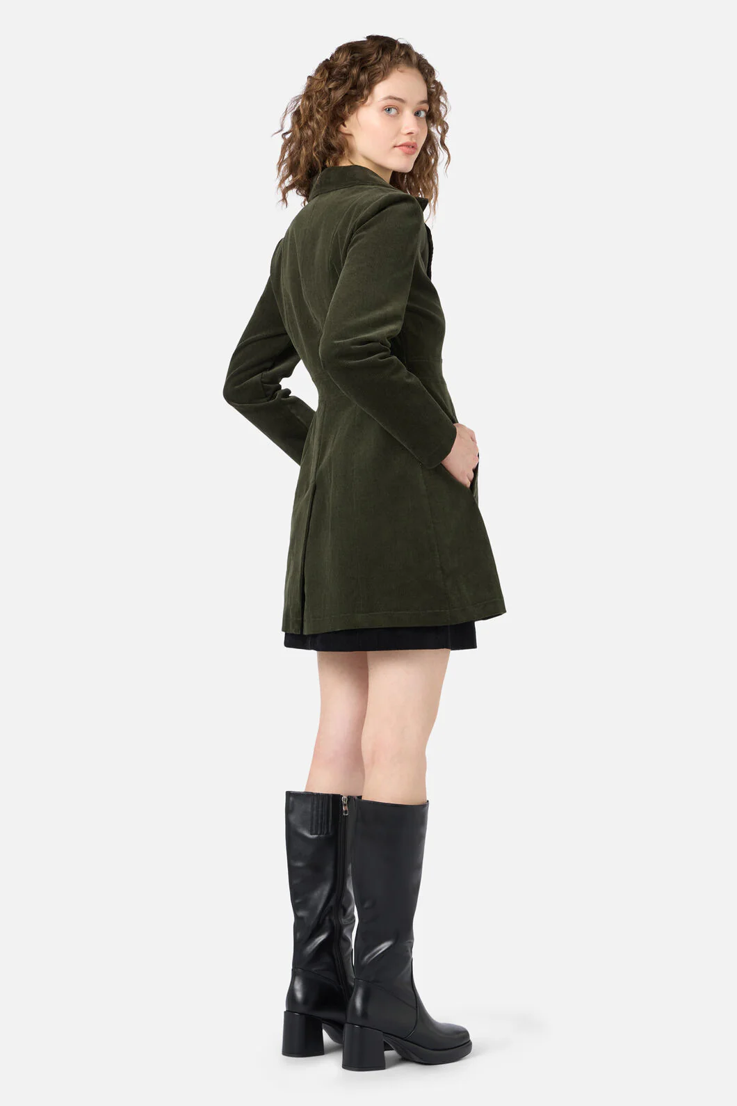 Hazel A-Line Long Cord Jacket - Image 16