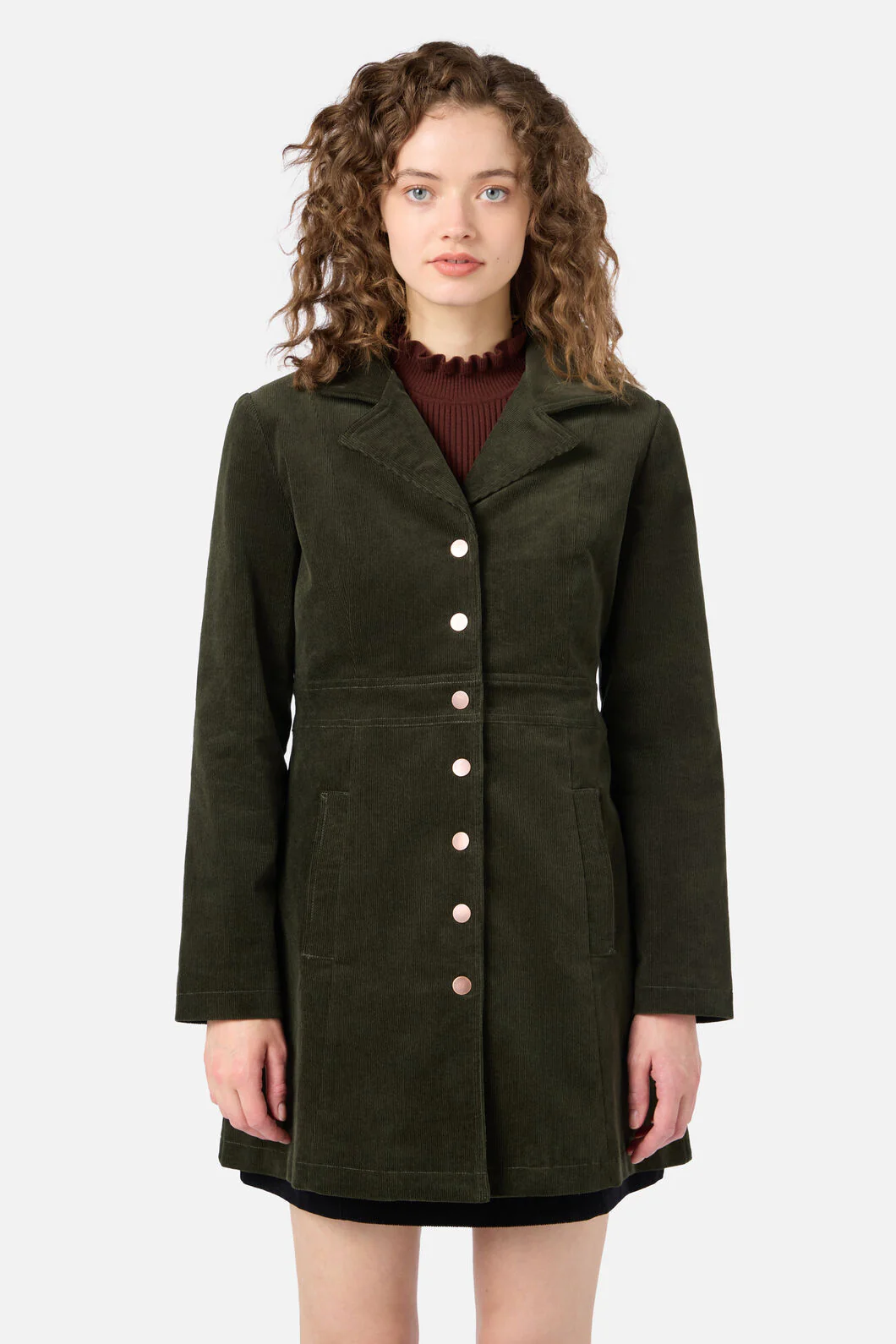 Hazel A-Line Long Cord Jacket - Image 17