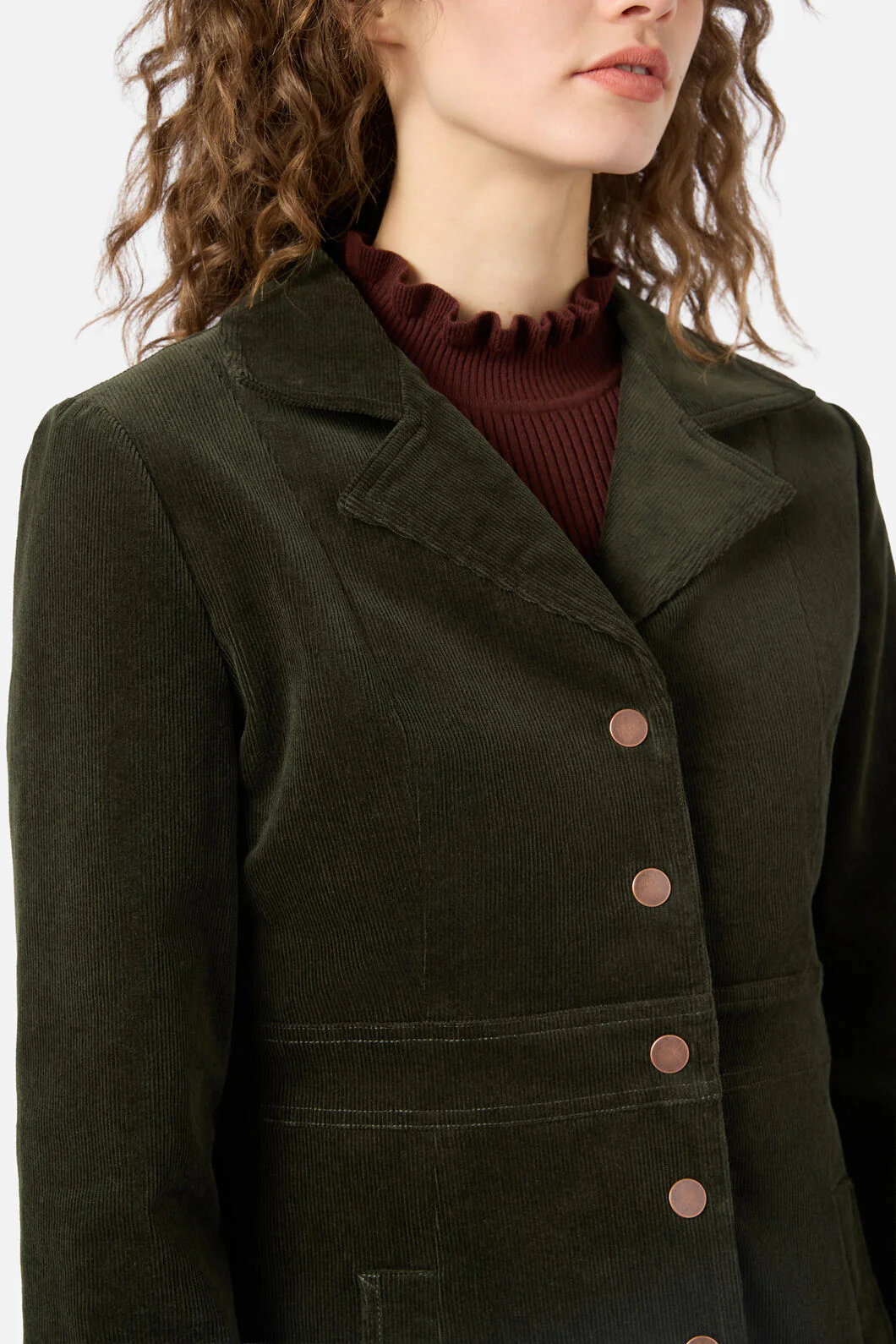 Hazel A-Line Long Cord Jacket - Image 18