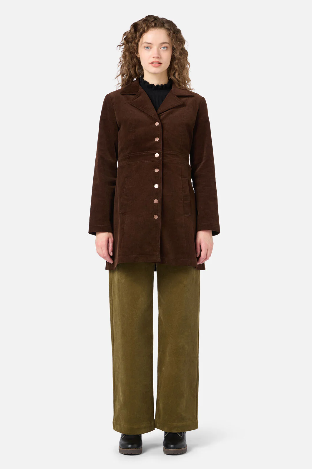 Hazel A-Line Long Cord Jacket - Image 6