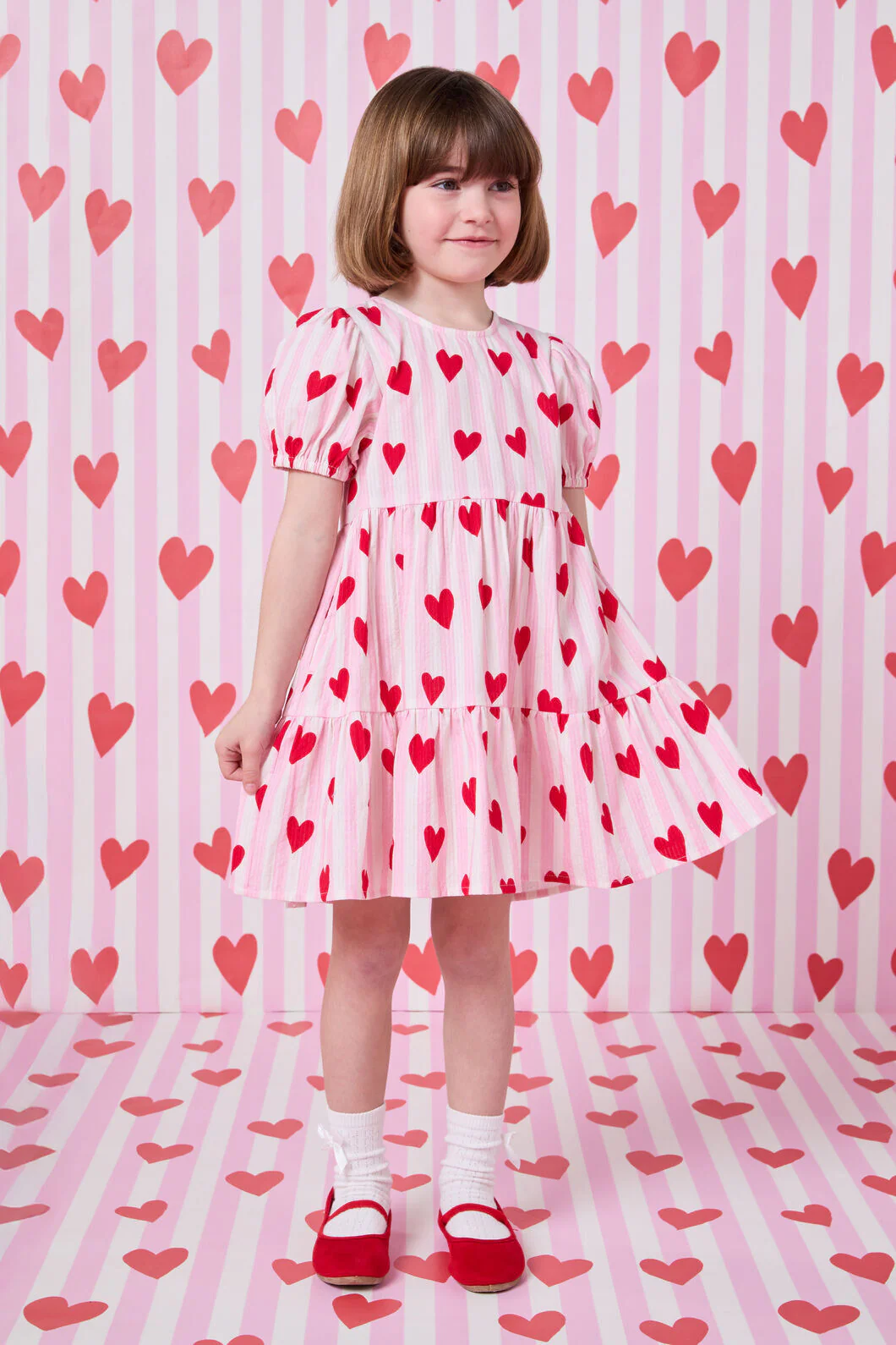 Heart Stripe Kids Dress - Image 2