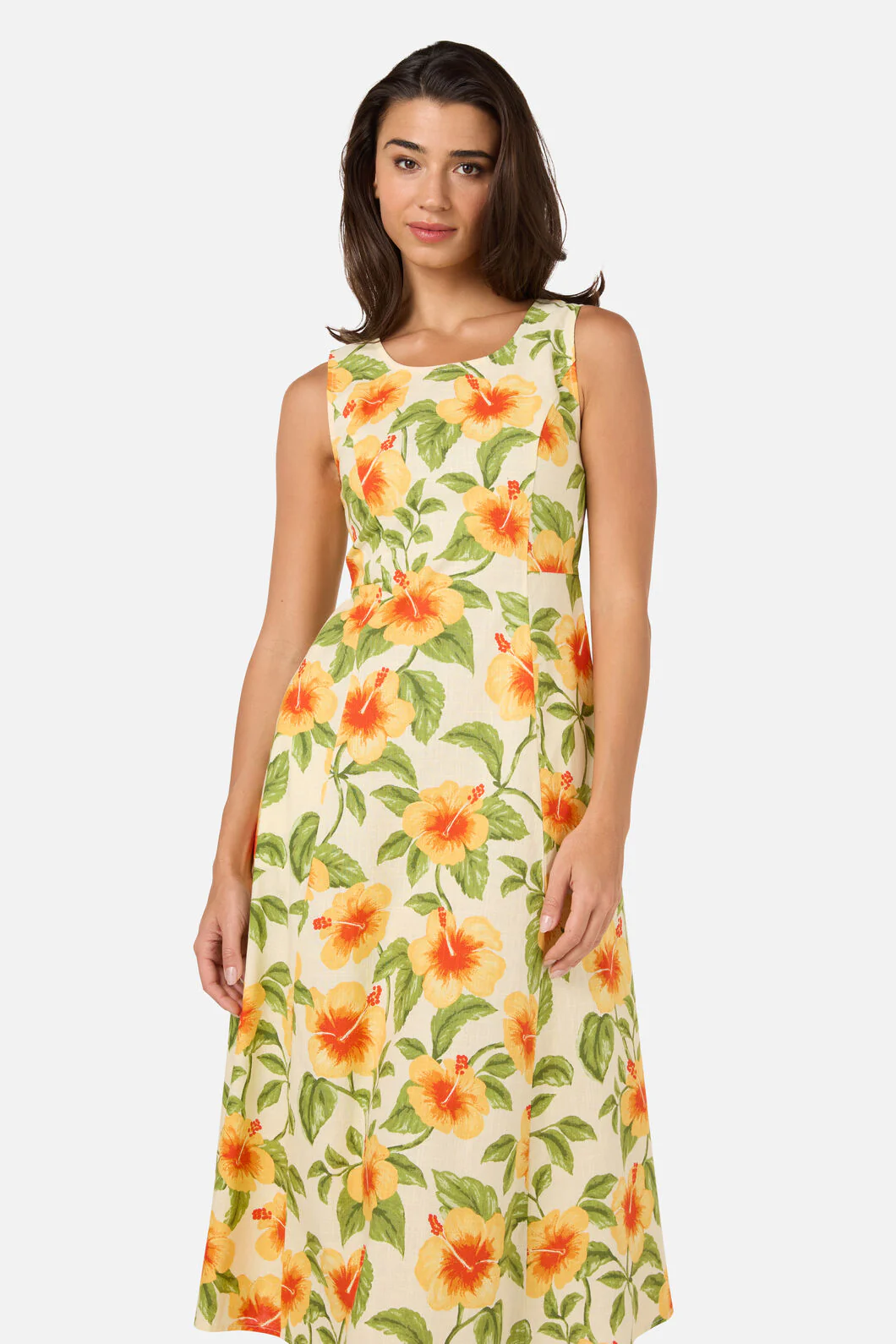Hibiscus Summer Midi Dress - Image 4