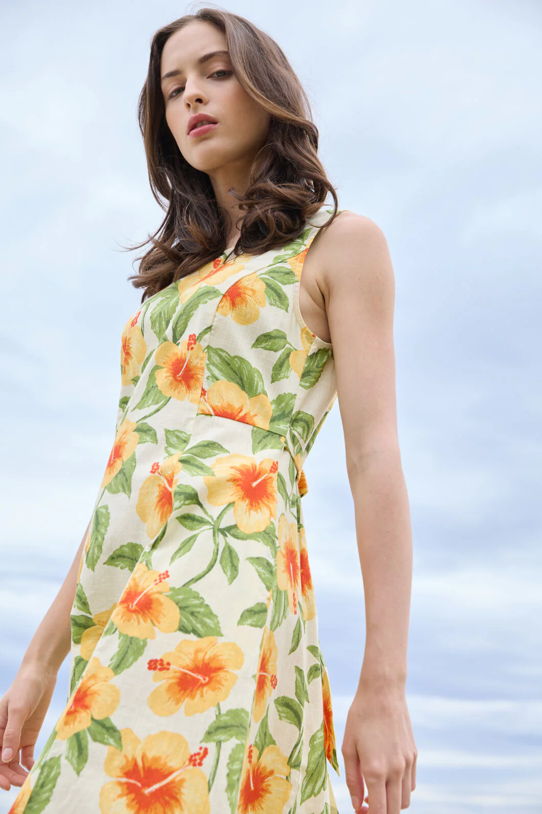 Hibiscus Summer Midi Dress - Image 5