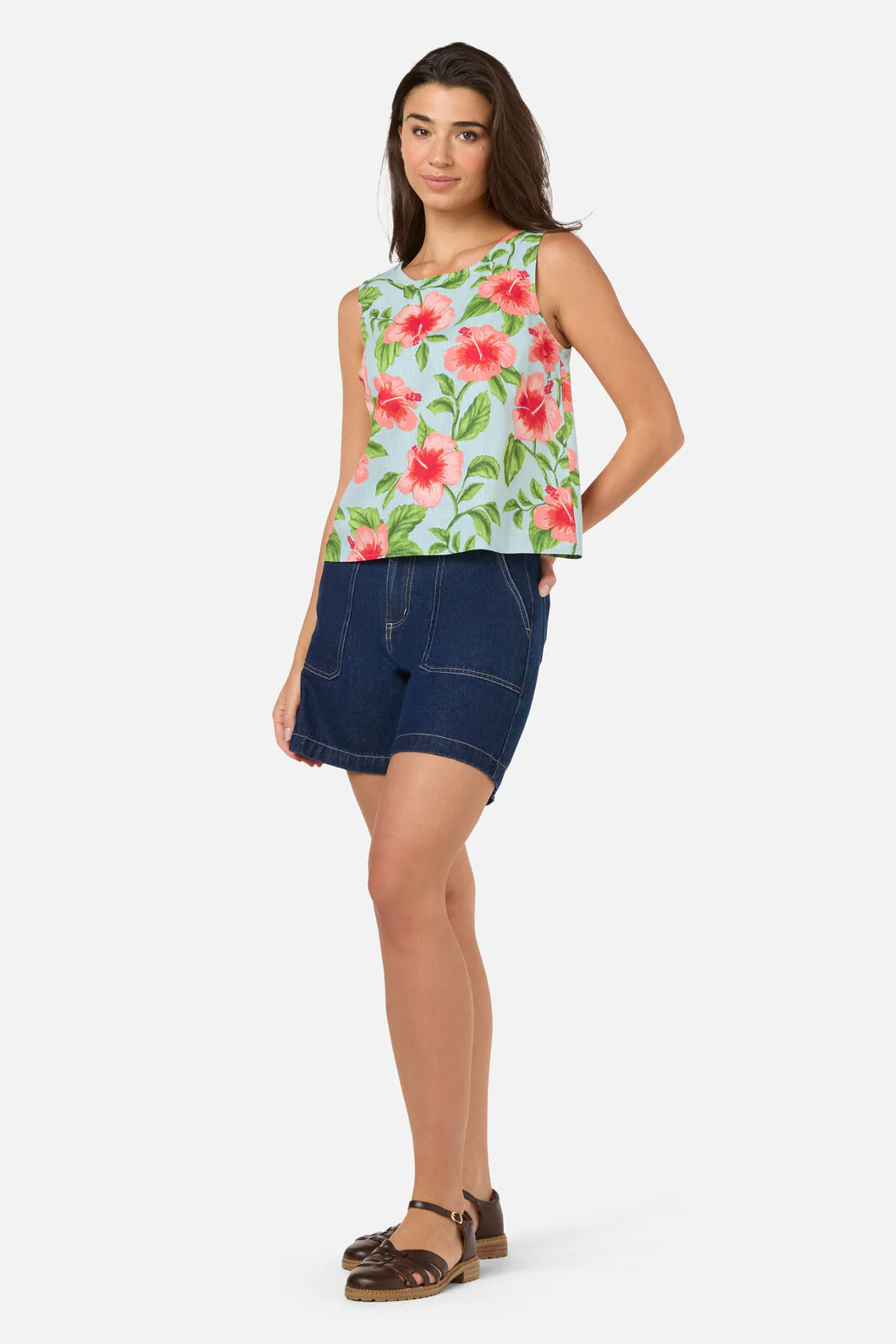 Hibiscus Summer Shell Top - Image 3