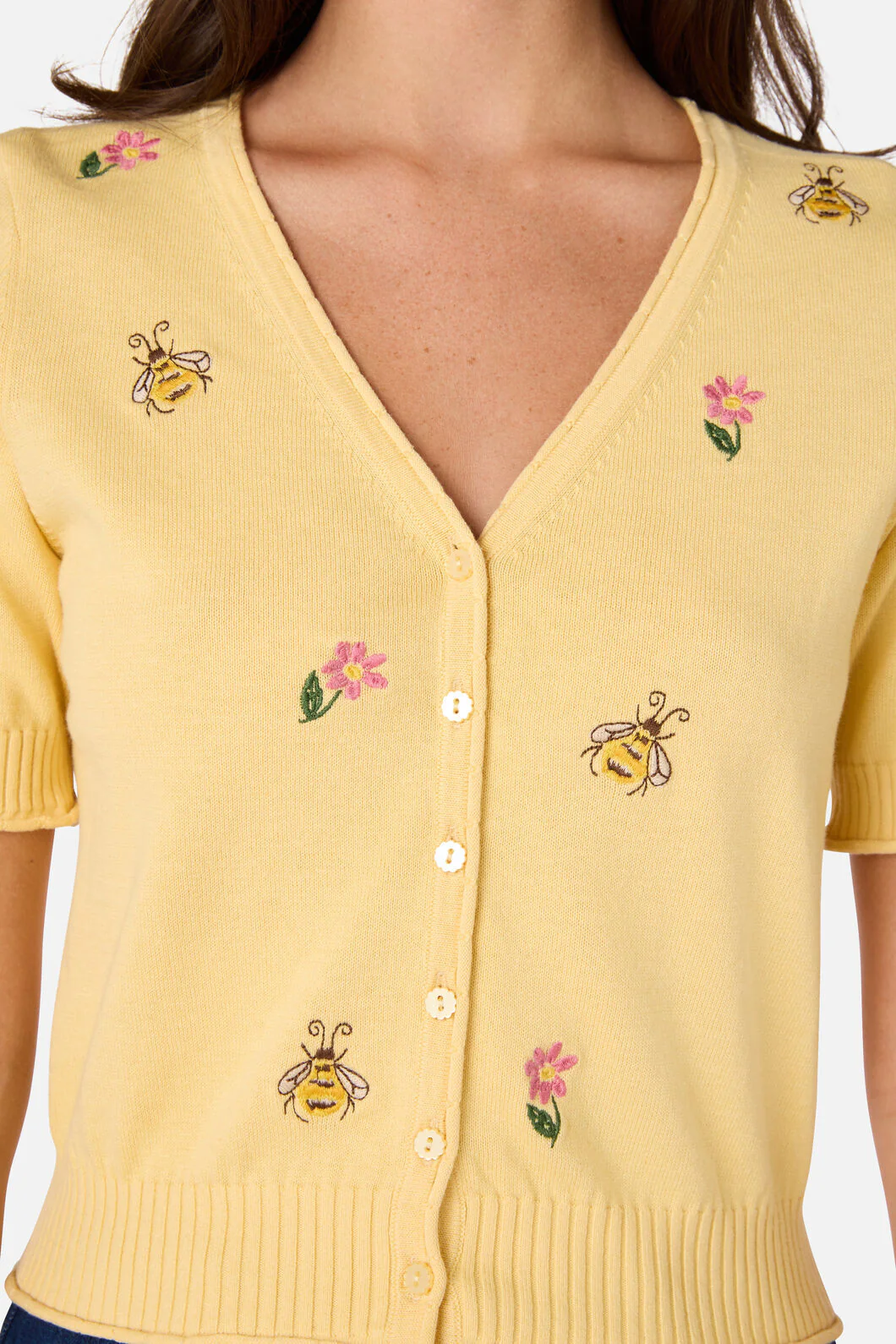Honey Embroidered Cardigan - Image 5