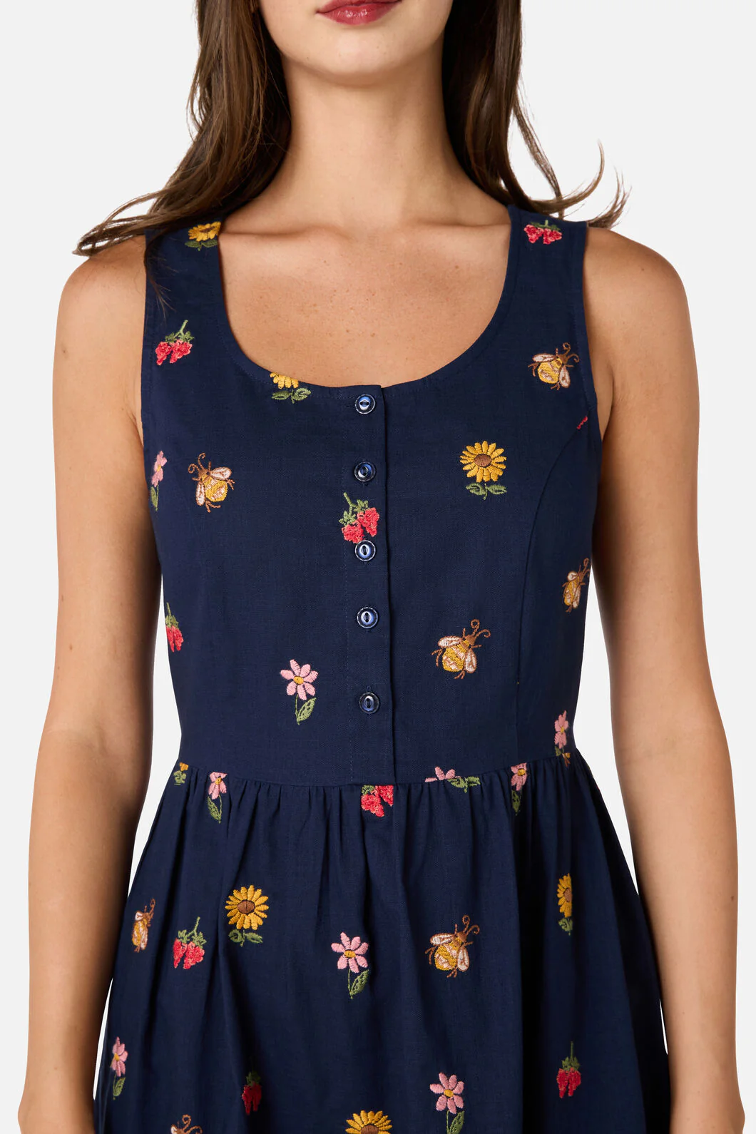 Honey Embroidered Midi Dress - Image 7