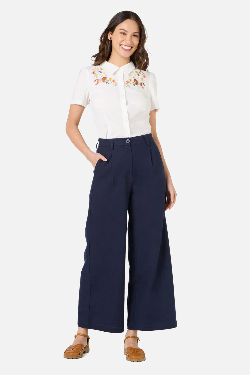 Horse & Flower Emb Blouse - Image 3