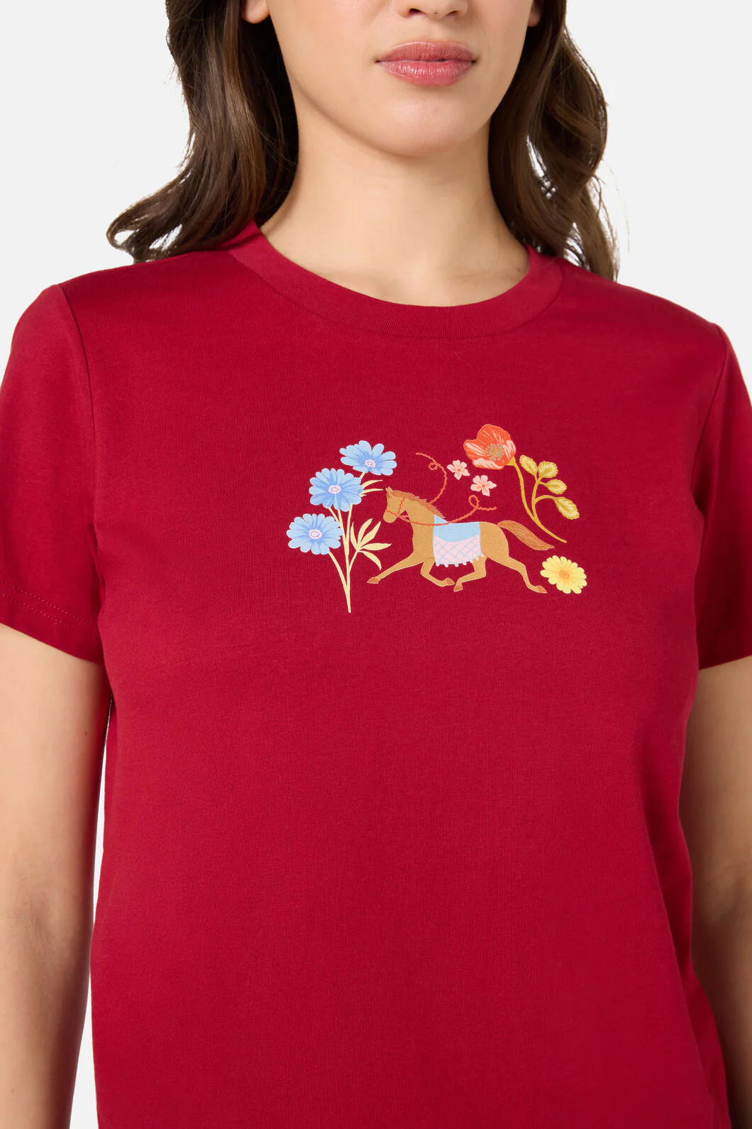 Horse & Flower Printed Tee - Image 5