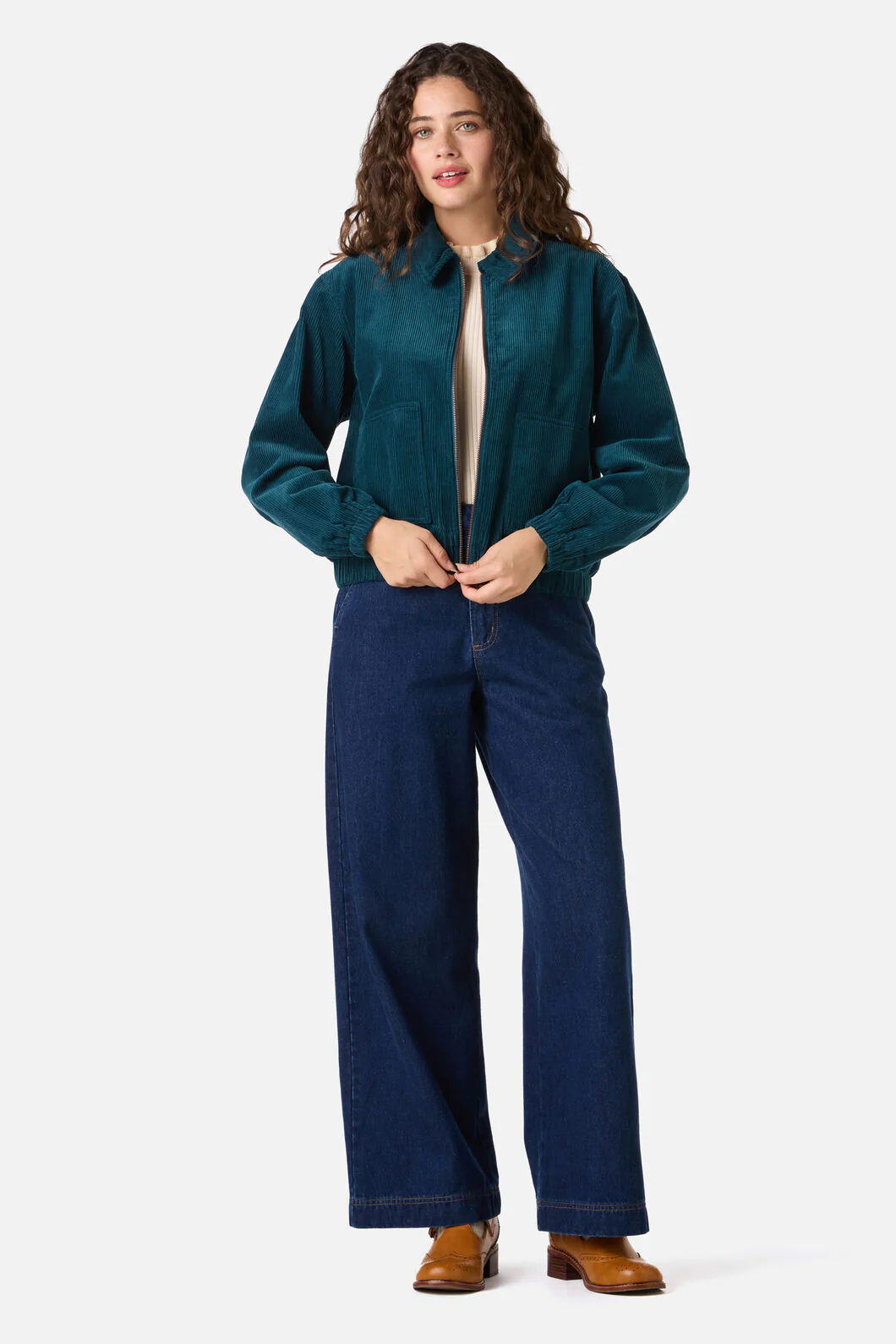 Jamie Cord Bomber Jacket - Image 2