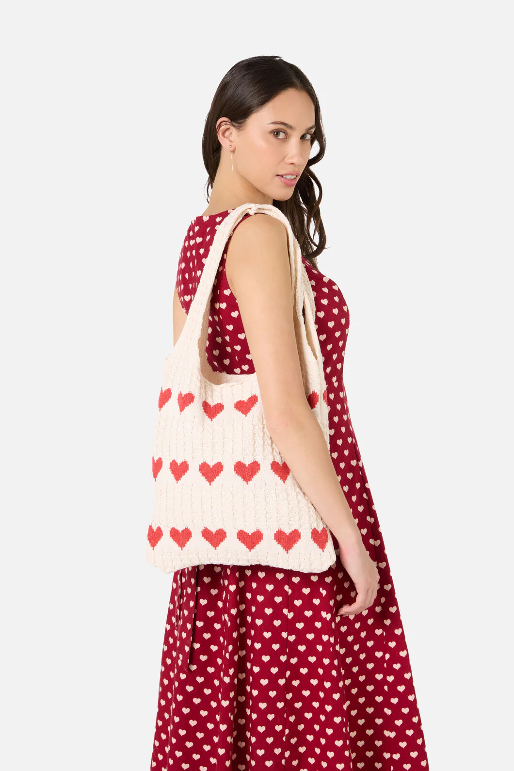 Knitted Sweet Heart Bag