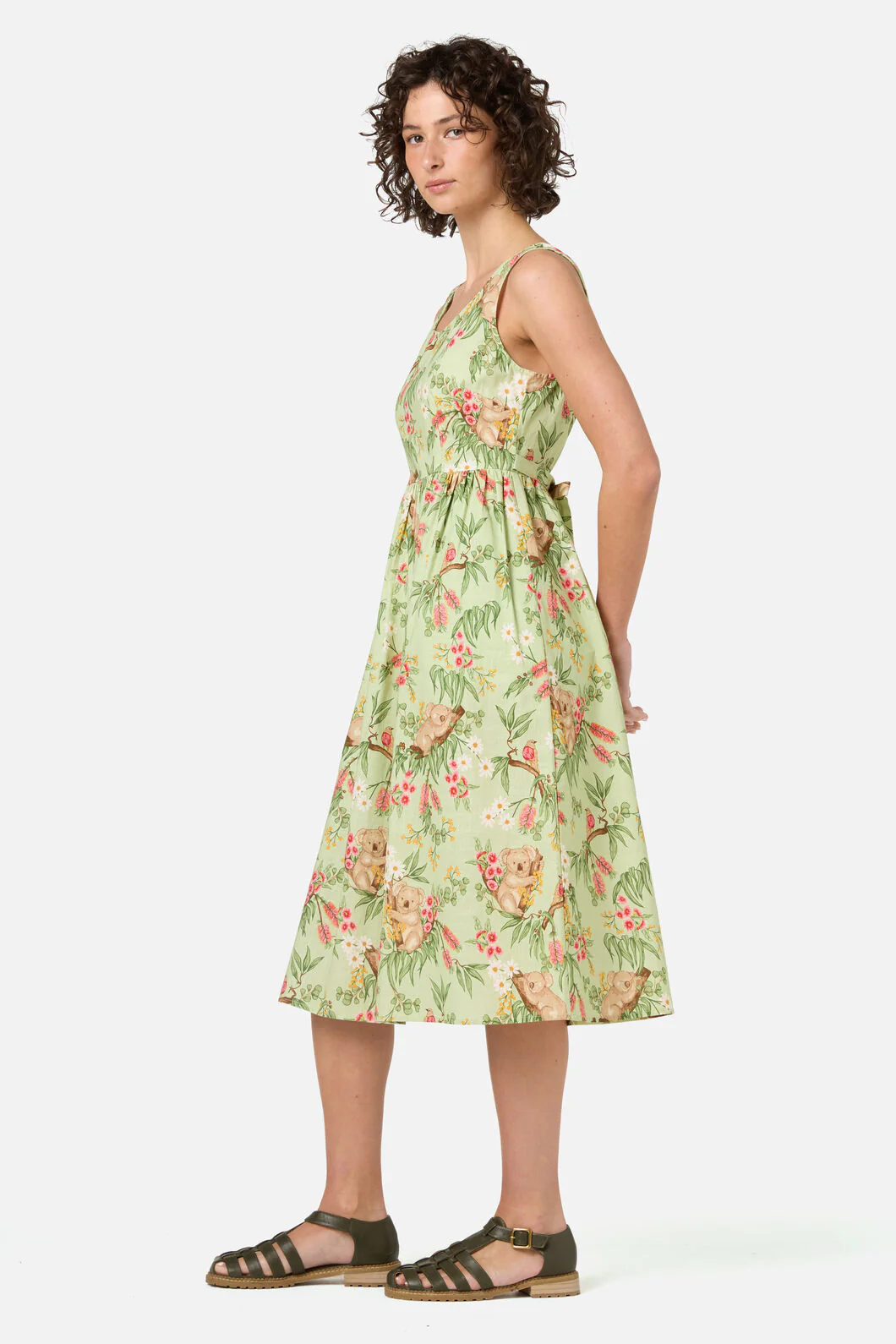 Koala Sleeveless Midi Dress